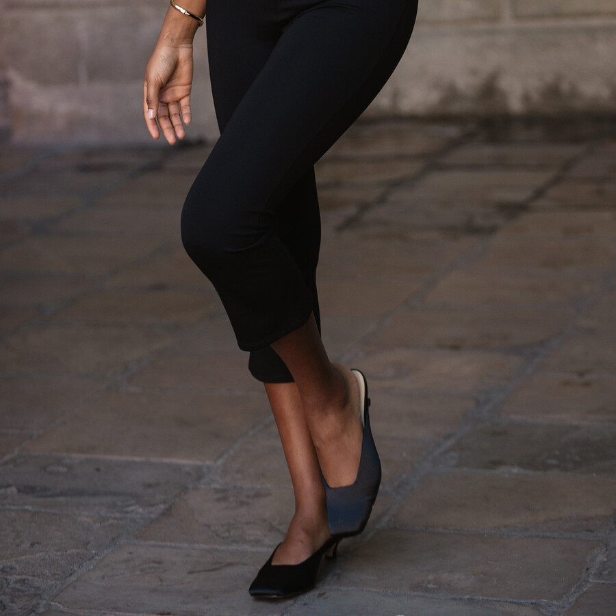 umara heels onyx satin