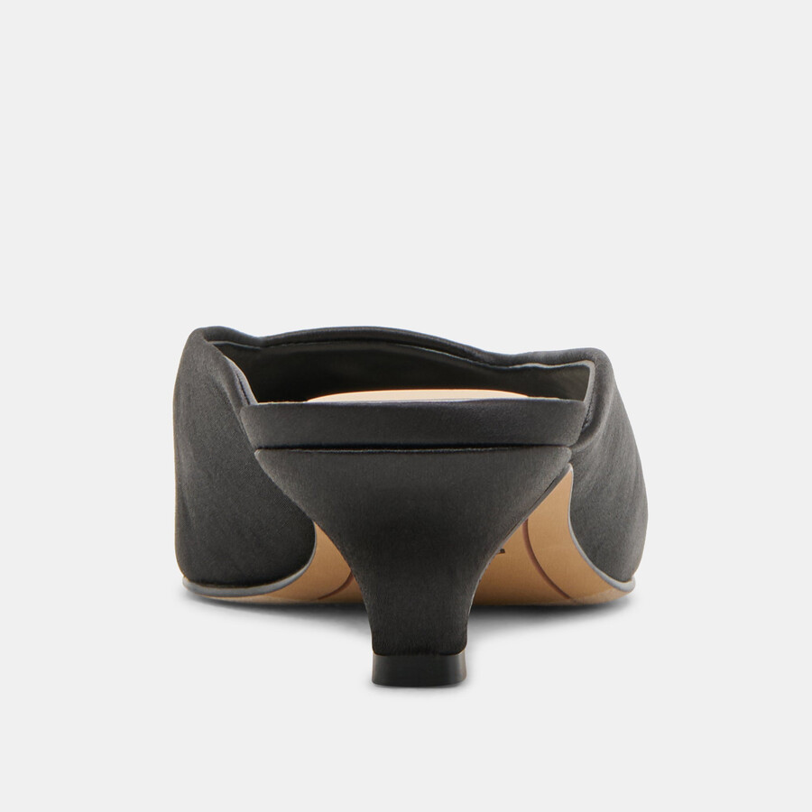 umara heels onyx satin