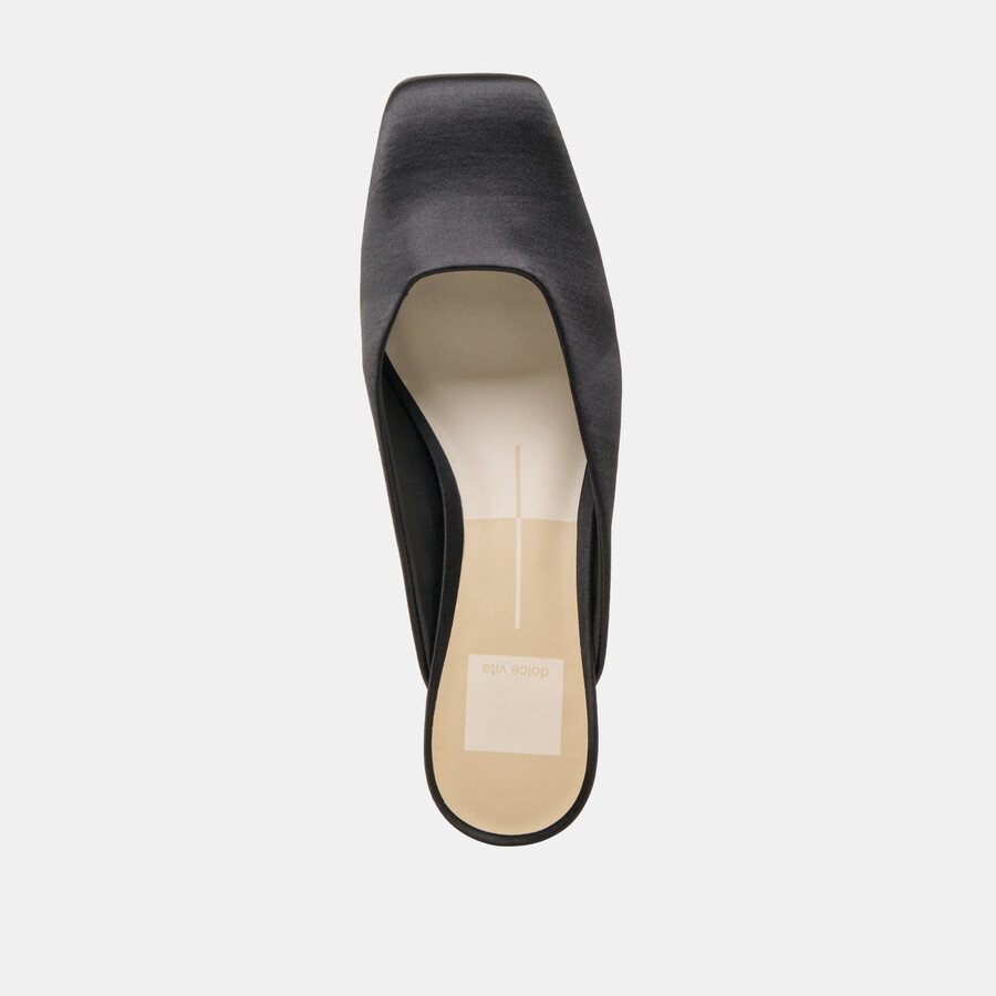 umara heels onyx satin