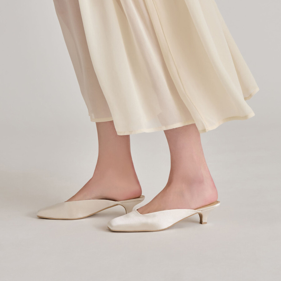 umara heels elfenbein satin