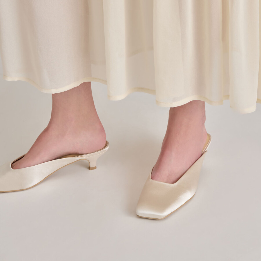 umara heels elfenbein satin