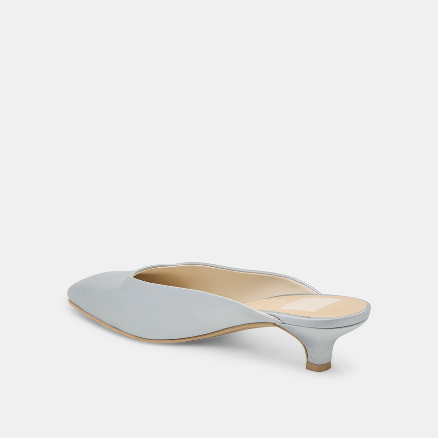 umara heels hellblauer satin