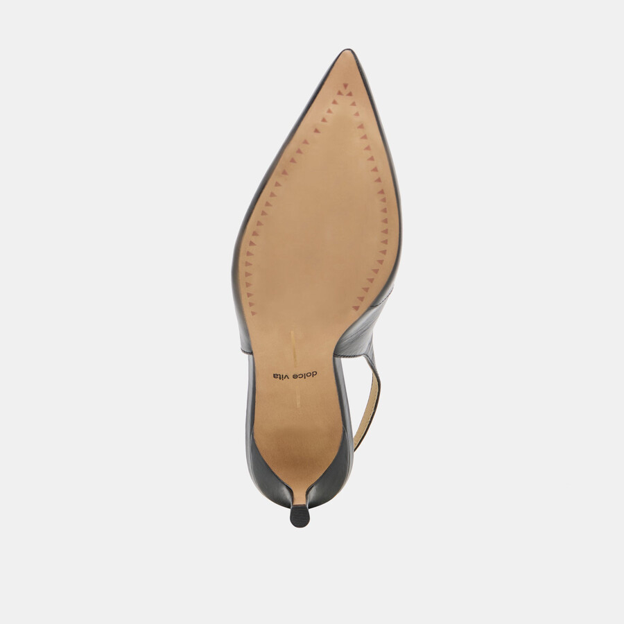 elasi heels aus schwarzem leder