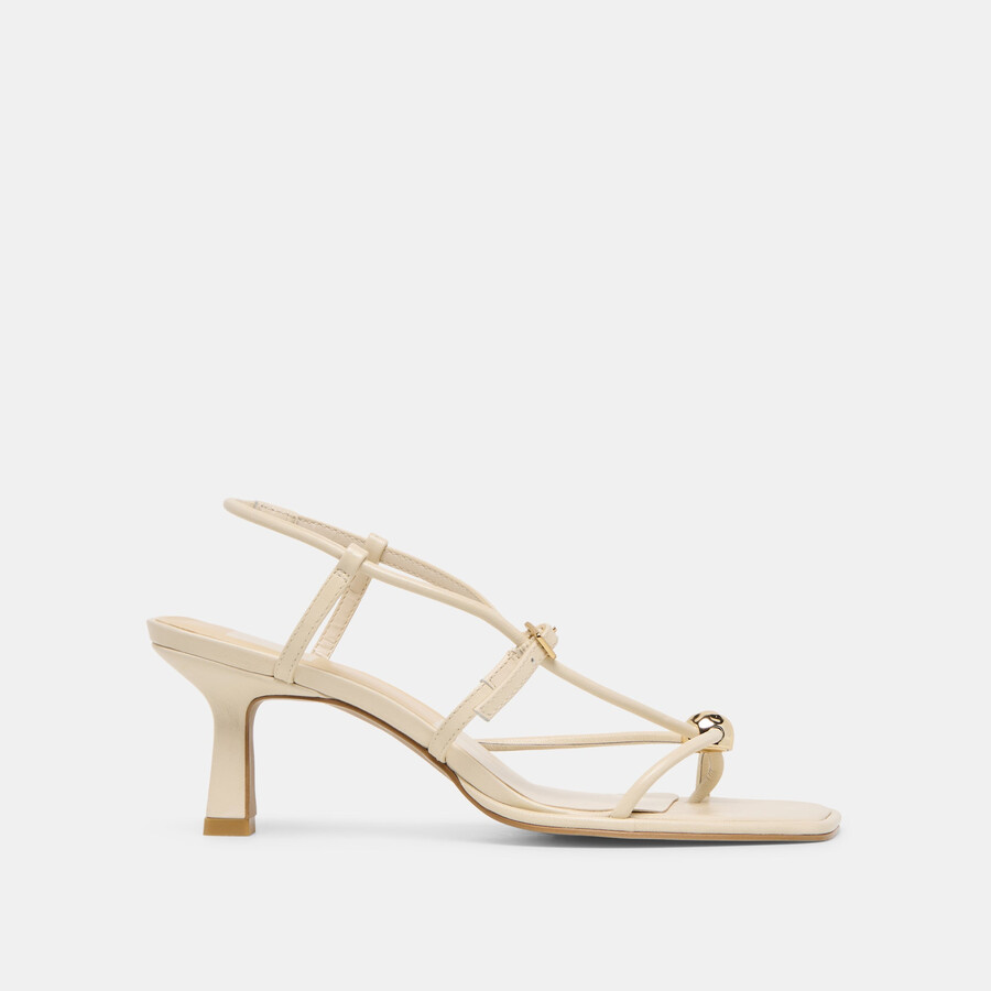 mylee heels aus cremefarbenem leder
