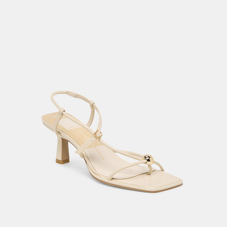 mylee heels aus cremefarbenem leder