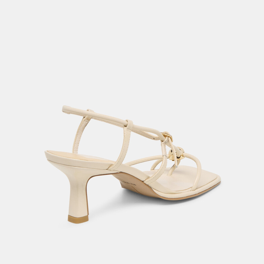 mylee heels aus cremefarbenem leder