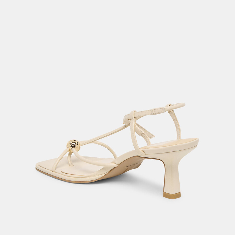 mylee heels aus cremefarbenem leder