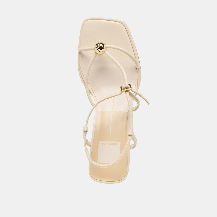 mylee heels aus cremefarbenem leder