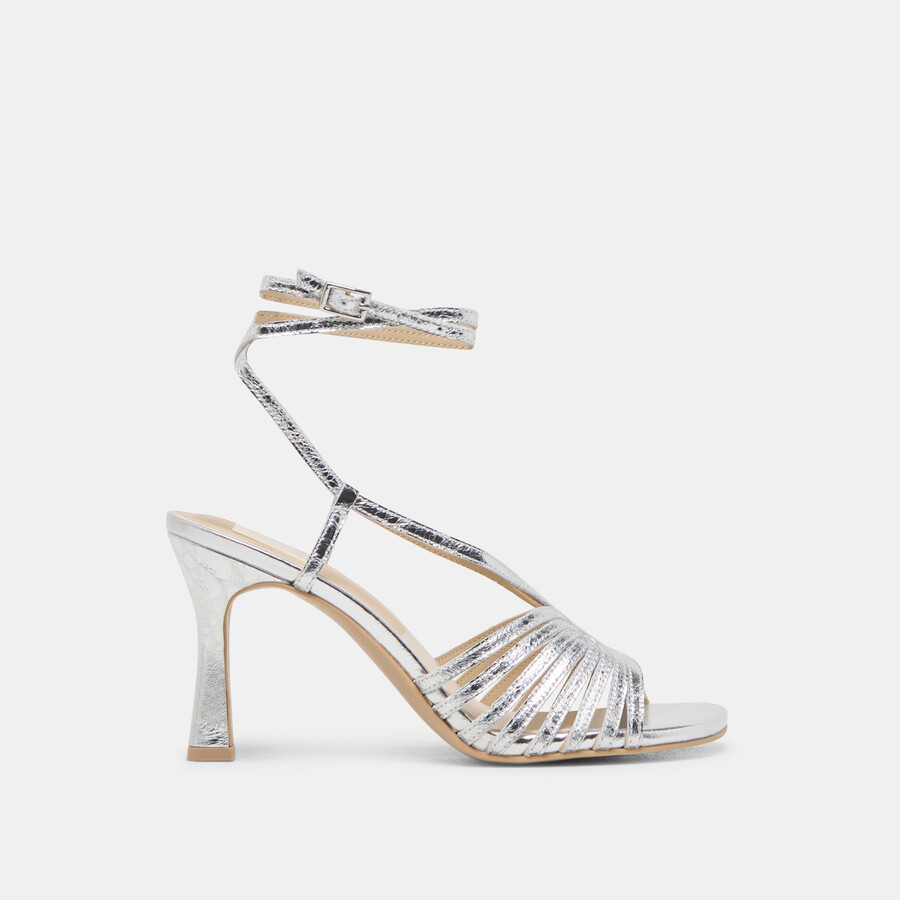 nivana heels silbernes leder im used-look