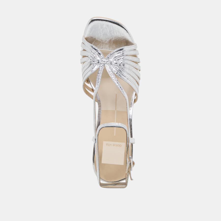 nivana heels silbernes leder im used-look