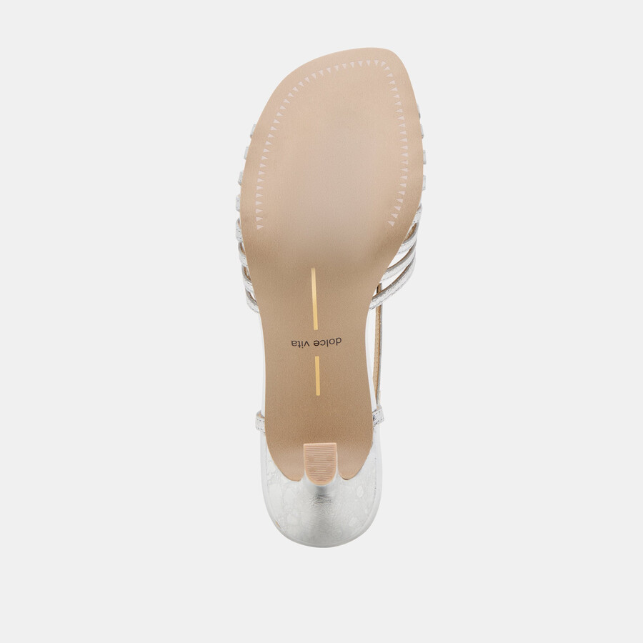 nivana heels silbernes leder im used-look
