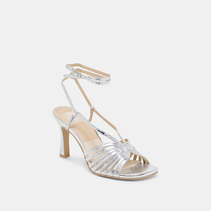 nivana heels silbernes leder im used-look