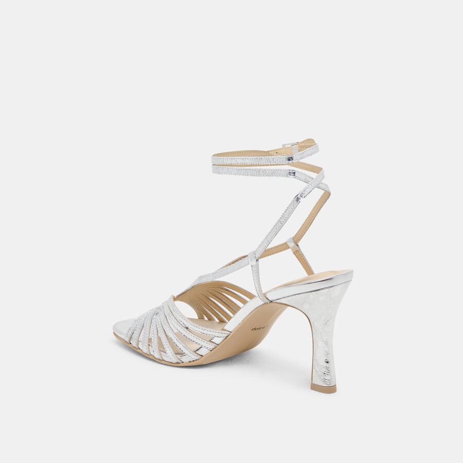 nivana heels silbernes leder im used-look