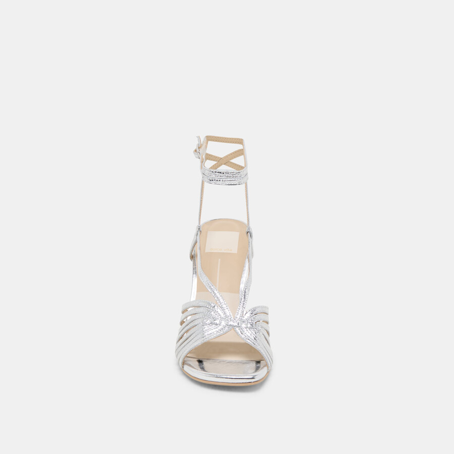 nivana heels silbernes leder im used-look