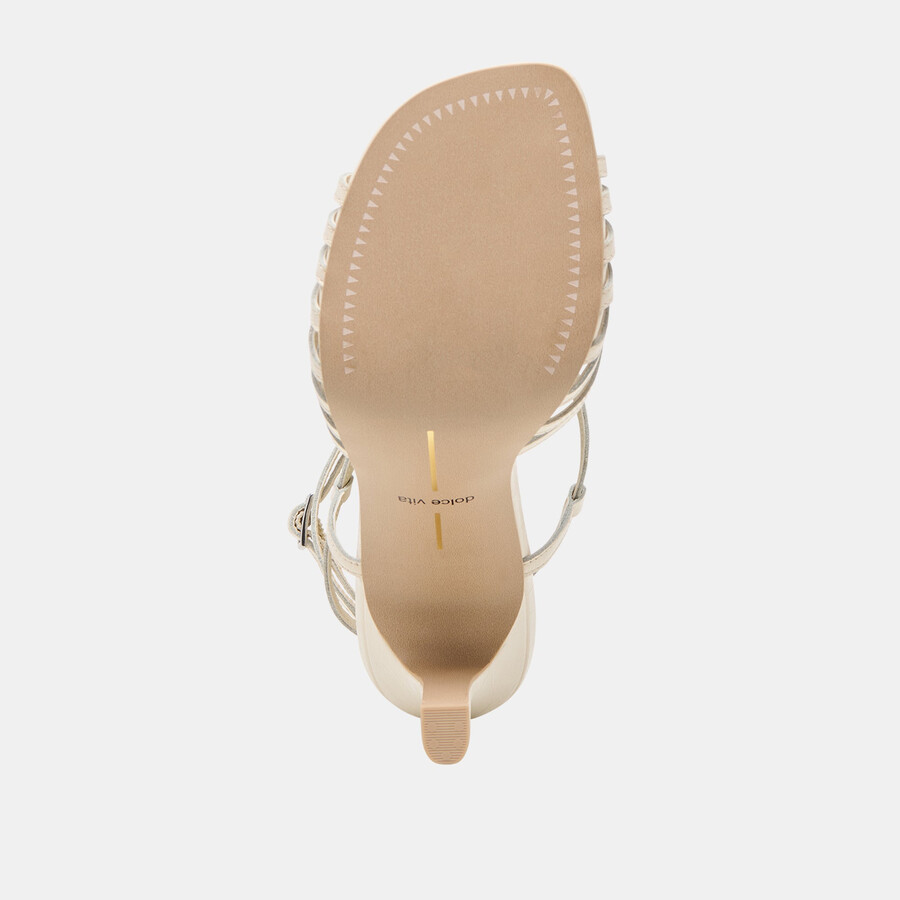 nivana heels off white crinkle lackleder