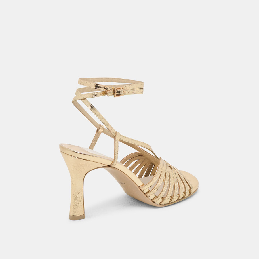nivana heels goldfarbenes leder im used-look