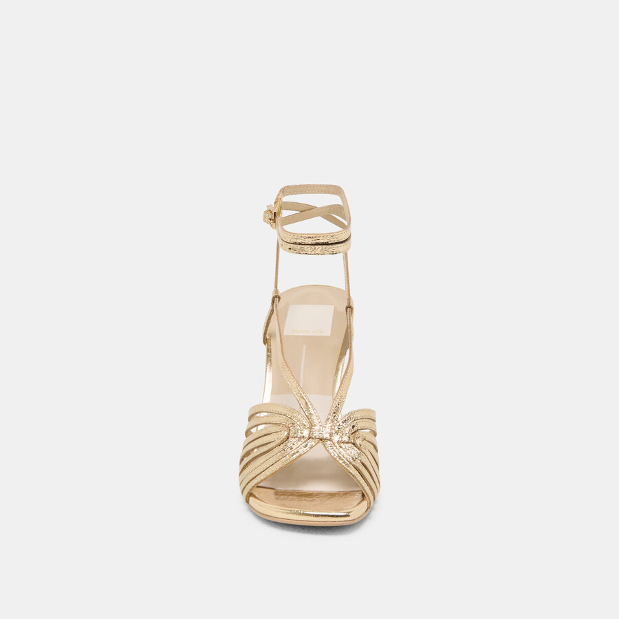 nivana heels goldfarbenes leder im used-look
