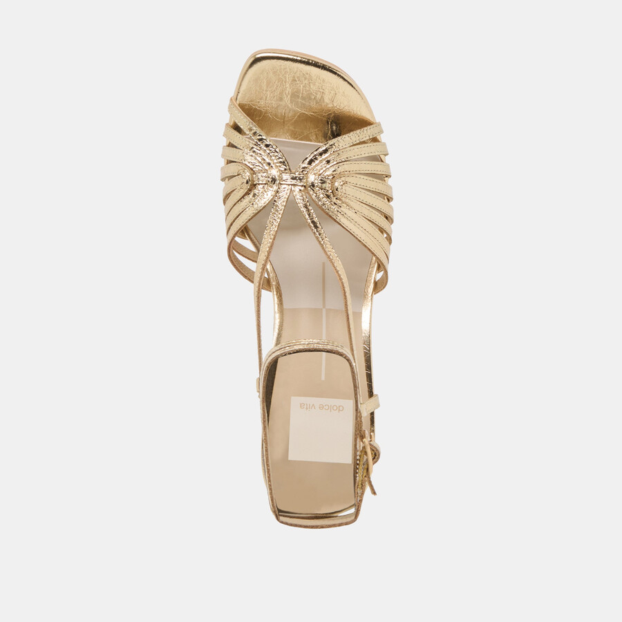 nivana heels goldfarbenes leder im used-look