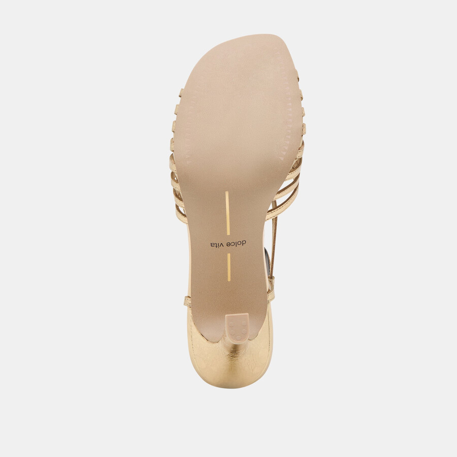 nivana heels goldfarbenes leder im used-look