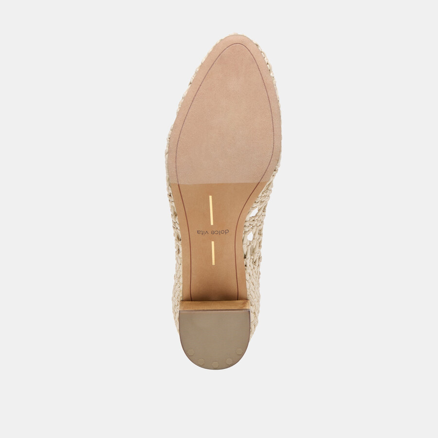 lula heels elfenbein mehrfarbig gewebtes raffia