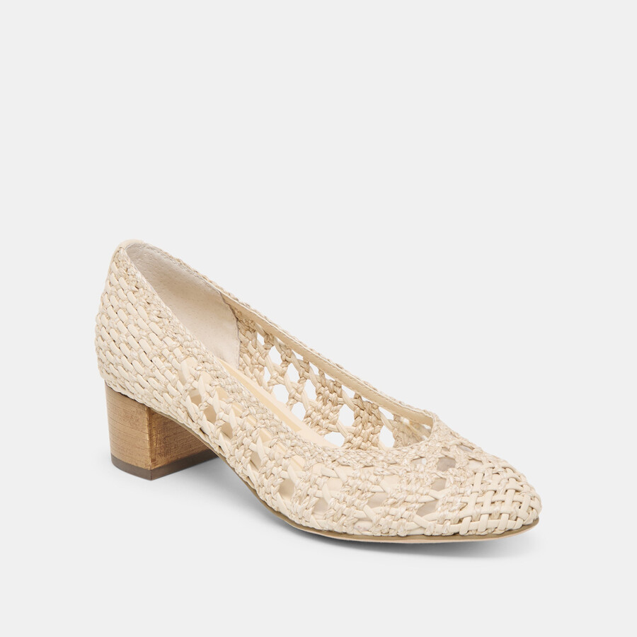 lula heels elfenbein mehrfarbig gewebtes raffia