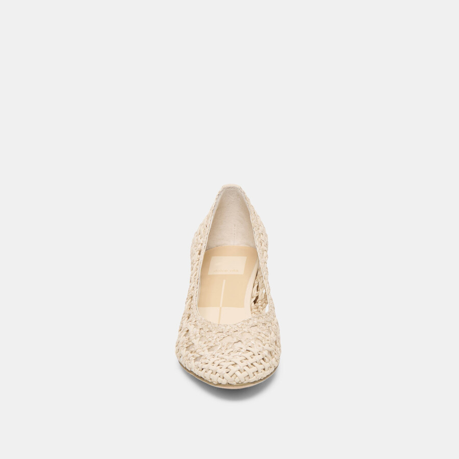 lula heels elfenbein mehrfarbig gewebtes raffia