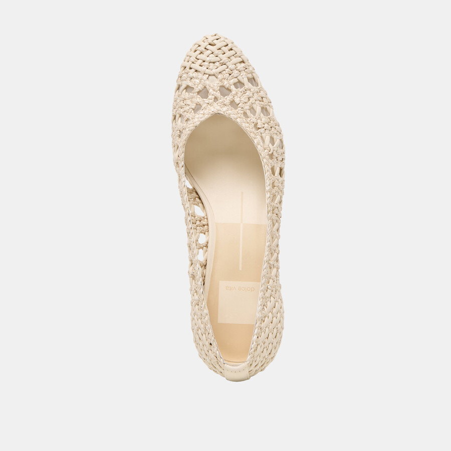 lula heels elfenbein mehrfarbig gewebtes raffia