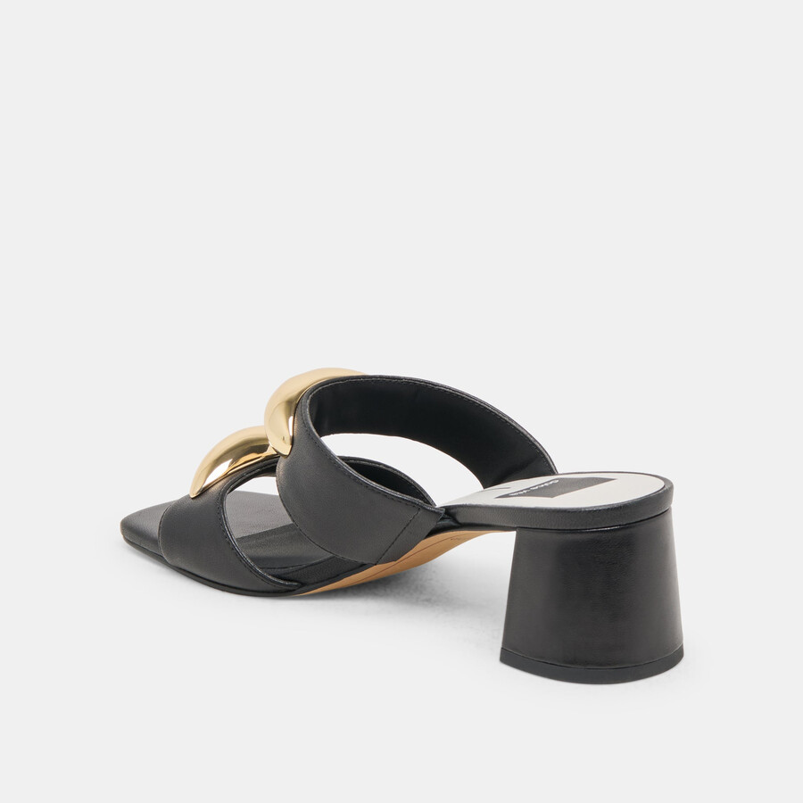 barnet heels aus schwarzem leder