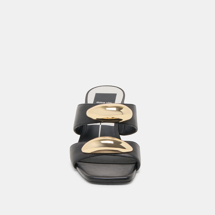 barnet heels aus schwarzem leder