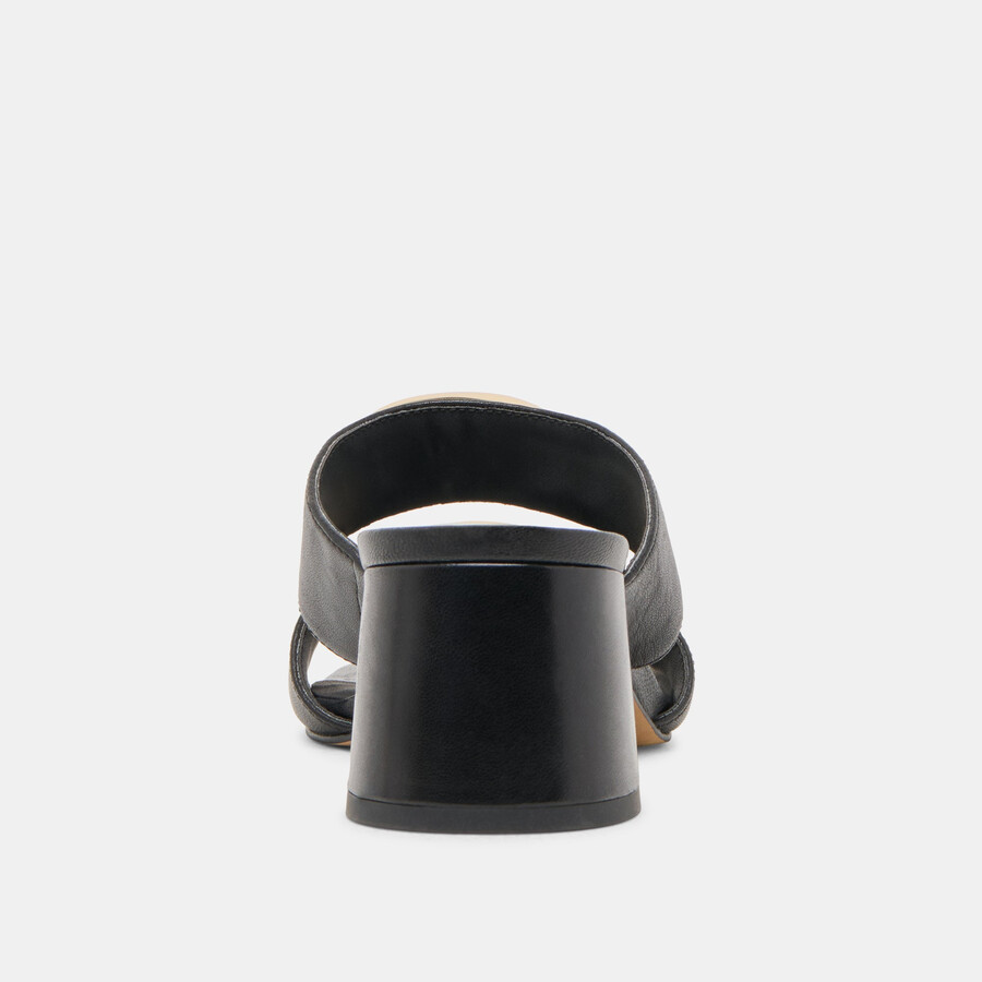 barnet heels aus schwarzem leder