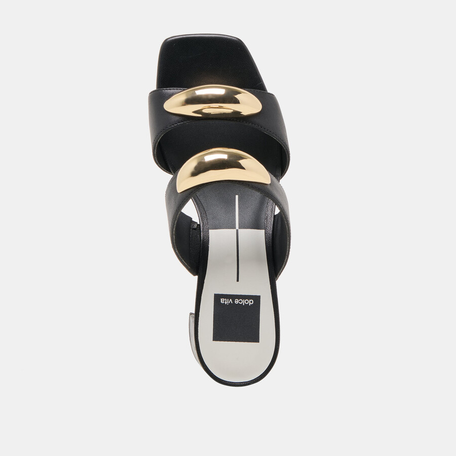 barnet heels aus schwarzem leder