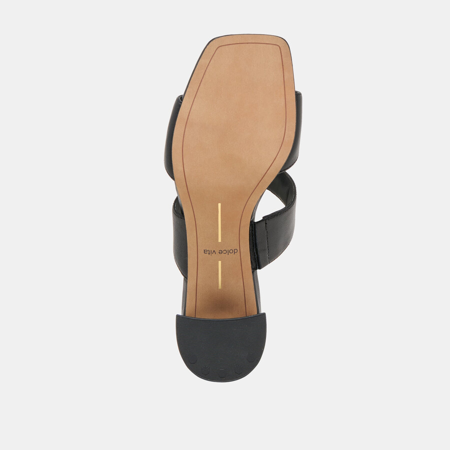 barnet heels aus schwarzem leder
