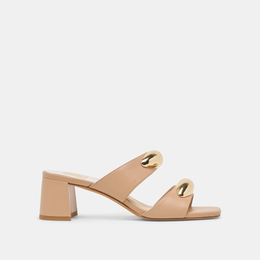 barnet heels aus hellbraunem leder