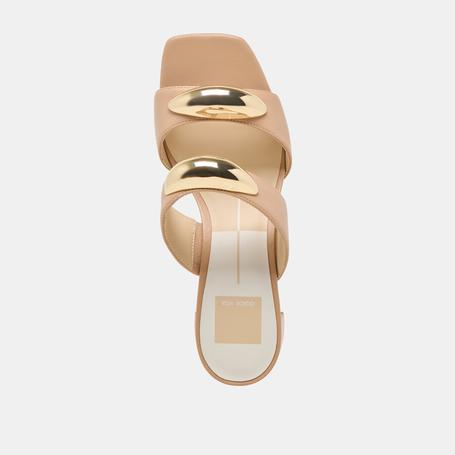 barnet heels aus hellbraunem leder