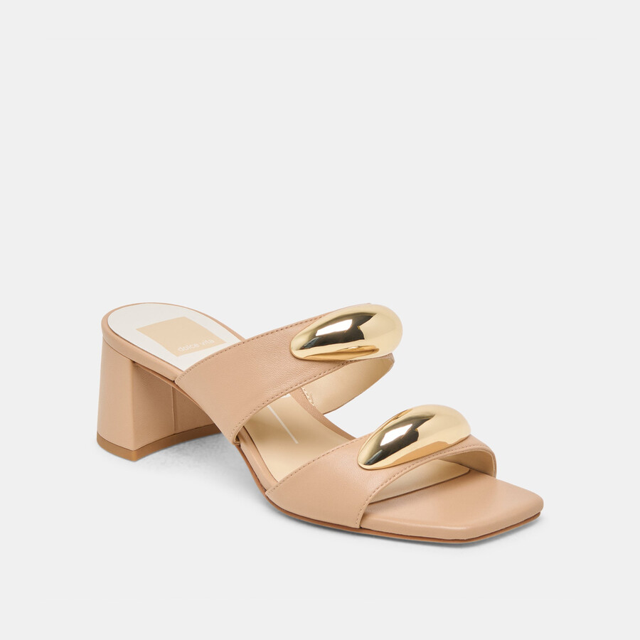 barnet heels aus hellbraunem leder