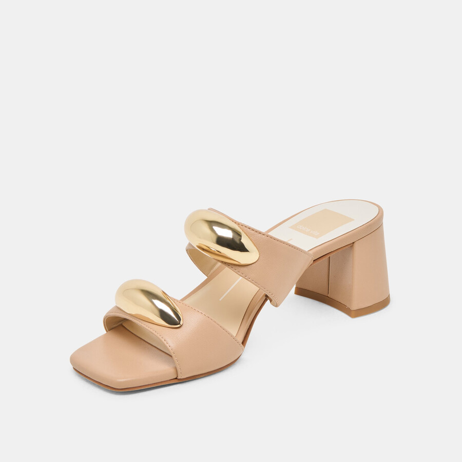 barnet heels aus hellbraunem leder