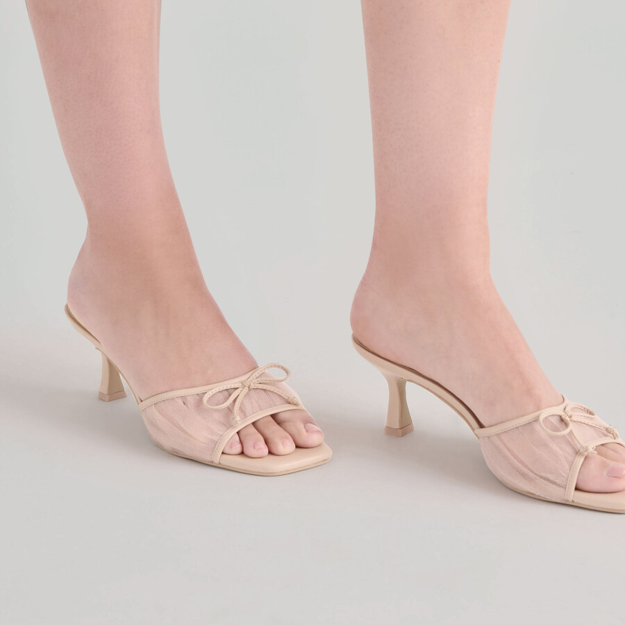 galen heels praline tulle