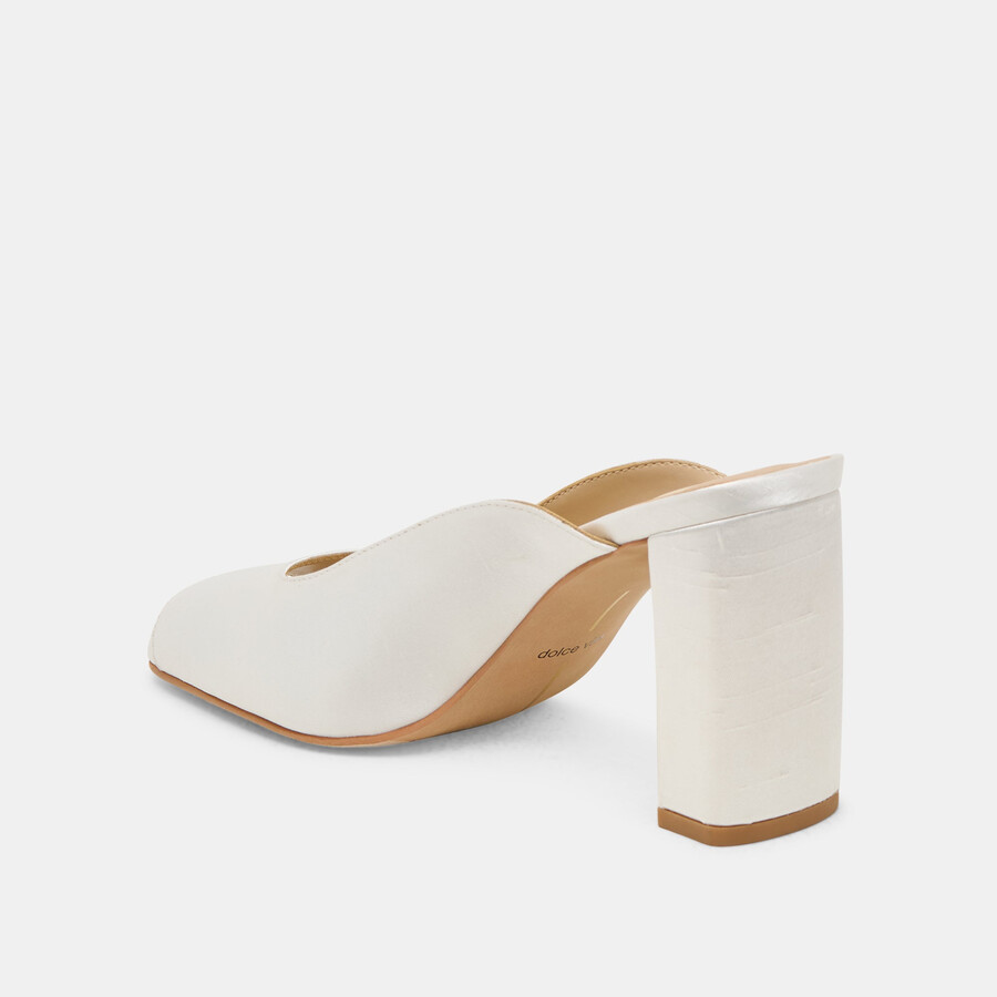 sabela heels aus cremefarbenem satin