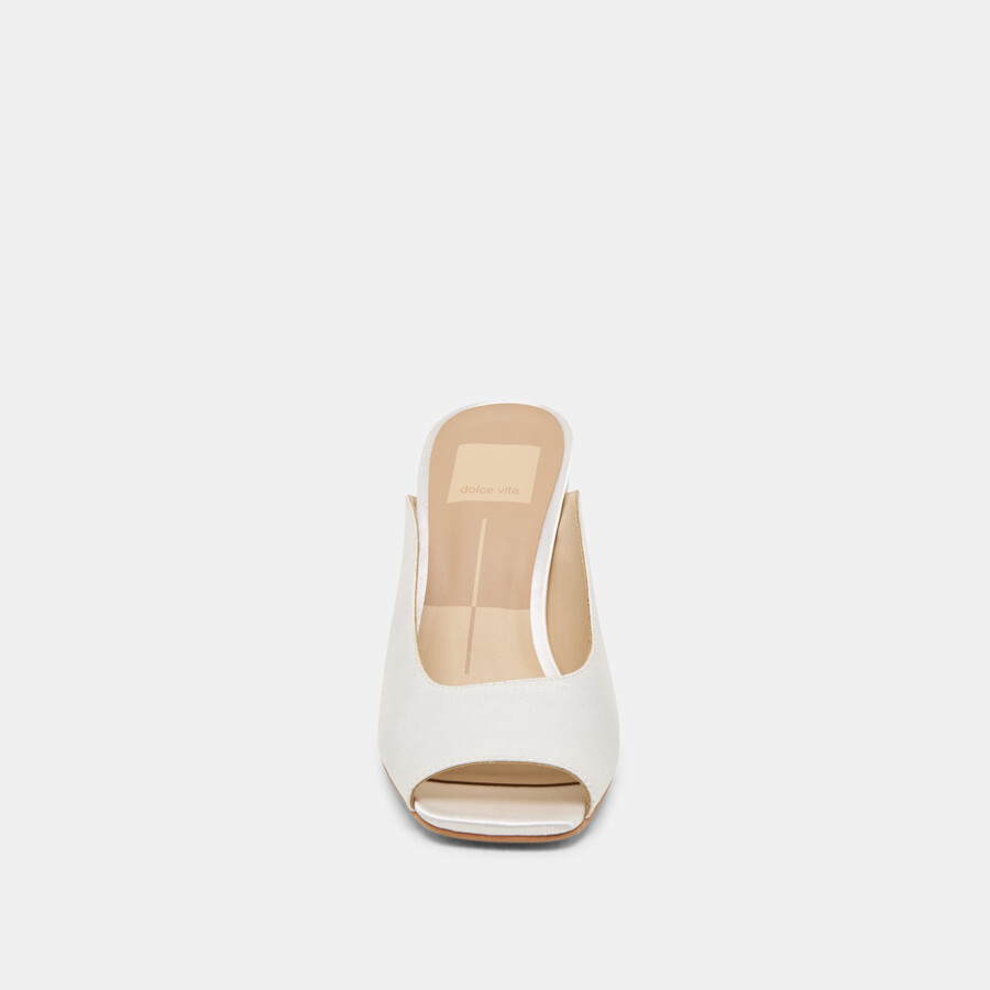 sabela heels aus cremefarbenem satin