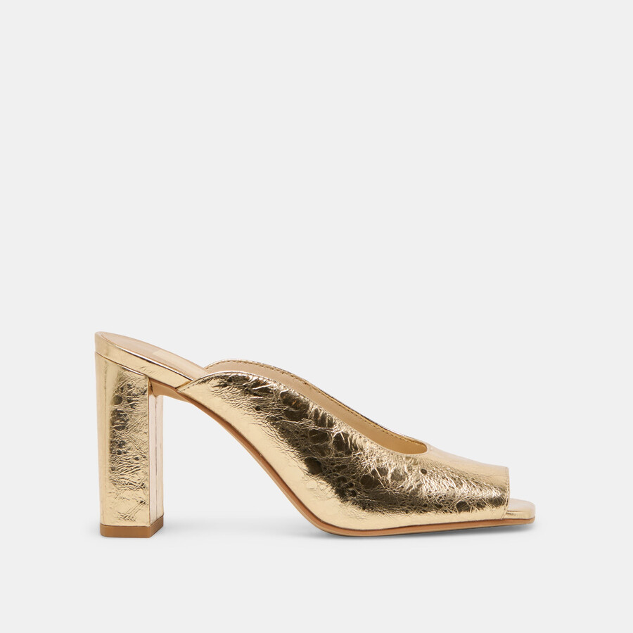 sabela heels goldfarbenes leder im used-look