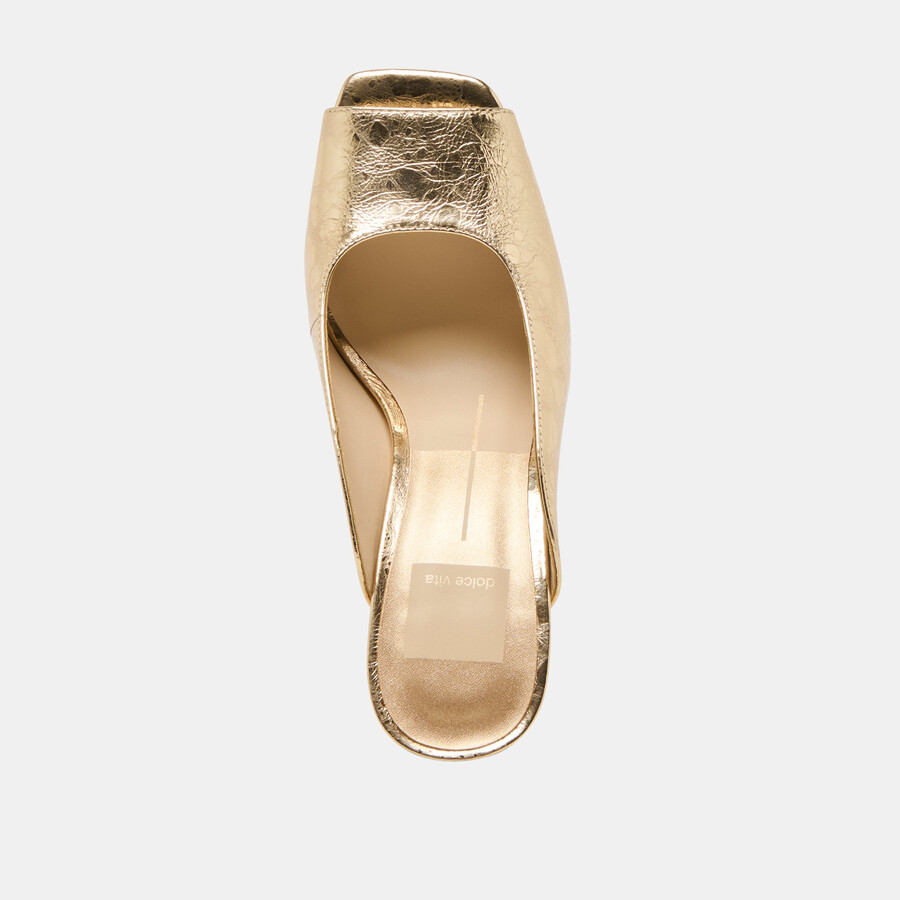 sabela heels goldfarbenes leder im used-look