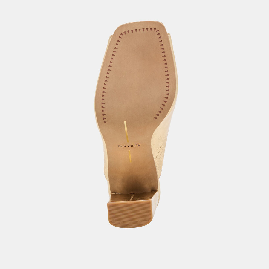 sabela heels goldfarbenes leder im used-look