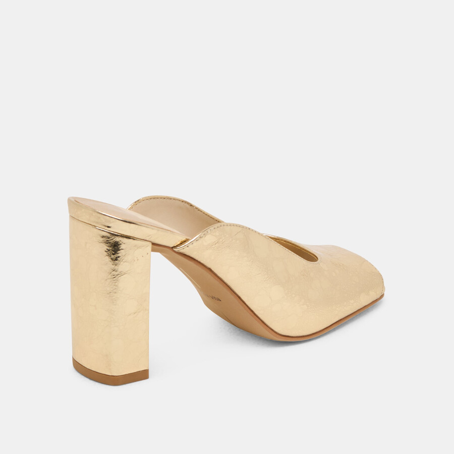 sabela heels goldfarbenes leder im used-look