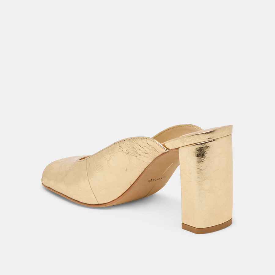 sabela heels goldfarbenes leder im used-look