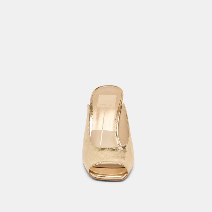 sabela heels goldfarbenes leder im used-look