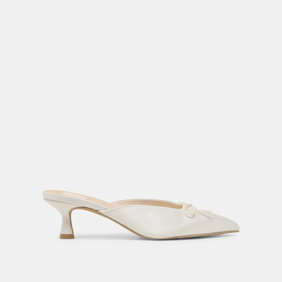 cleo heels aus cremefarbenem satin