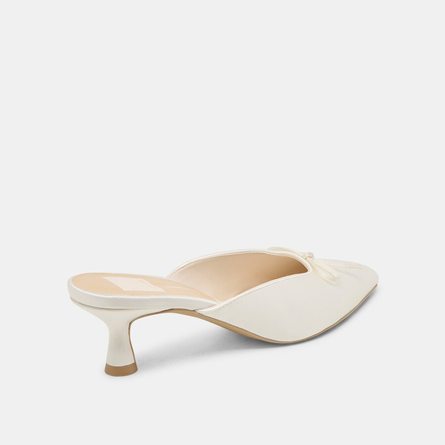 cleo heels aus cremefarbenem satin