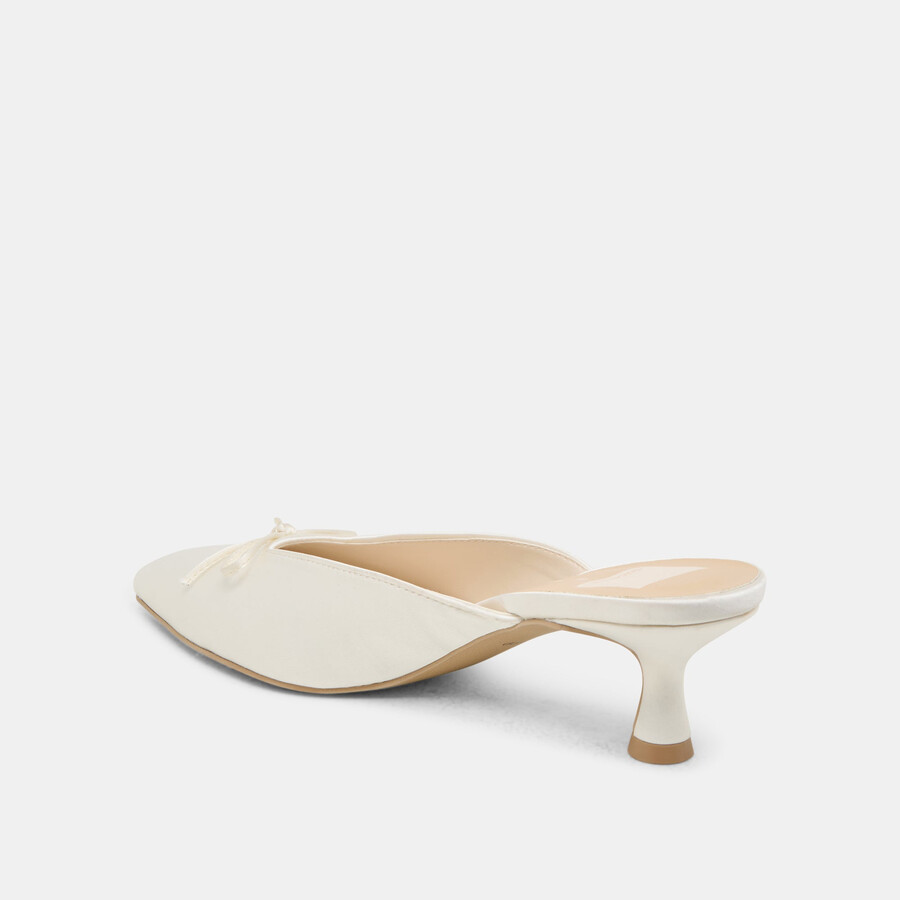 cleo heels aus cremefarbenem satin