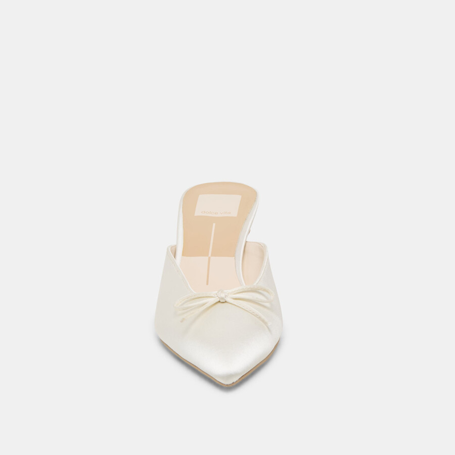 cleo heels aus cremefarbenem satin