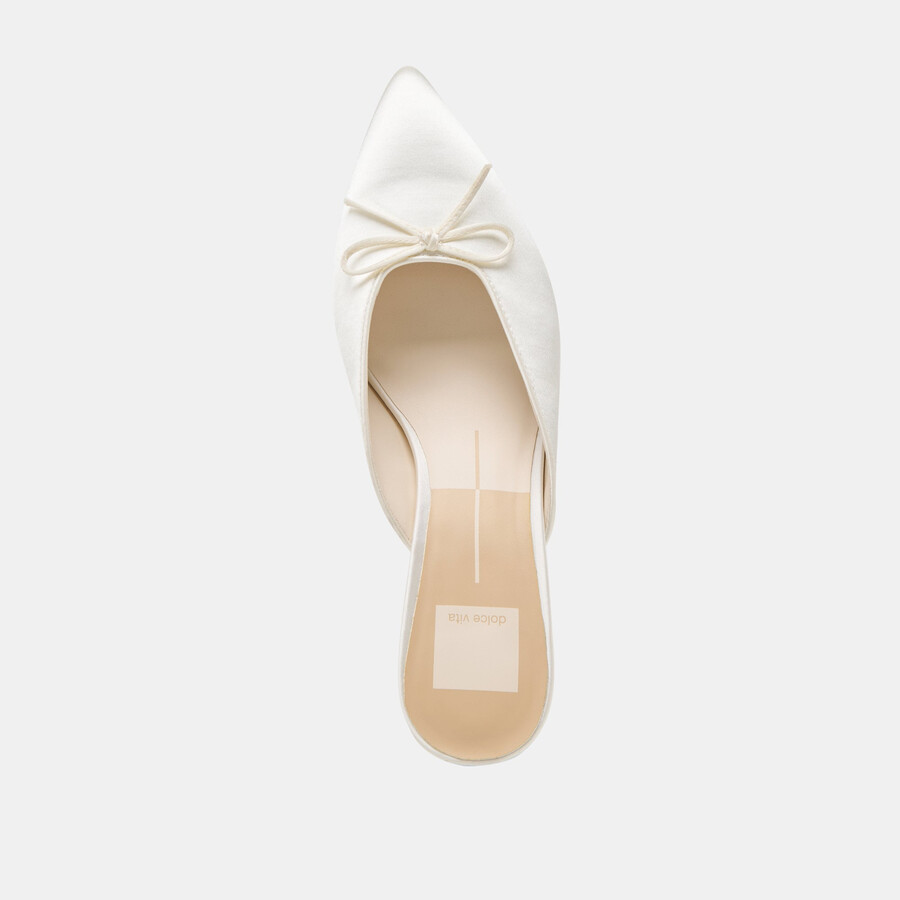cleo heels aus cremefarbenem satin